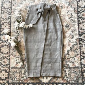 H&M Plaid Pencil Skirt
